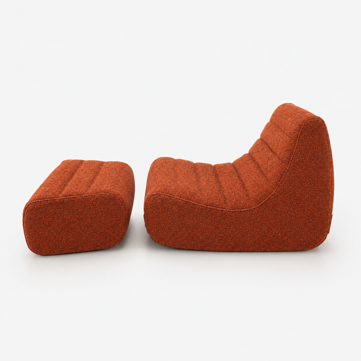 SAPARELLA - Pouf,  finition Parade, coloris Terre Brulée