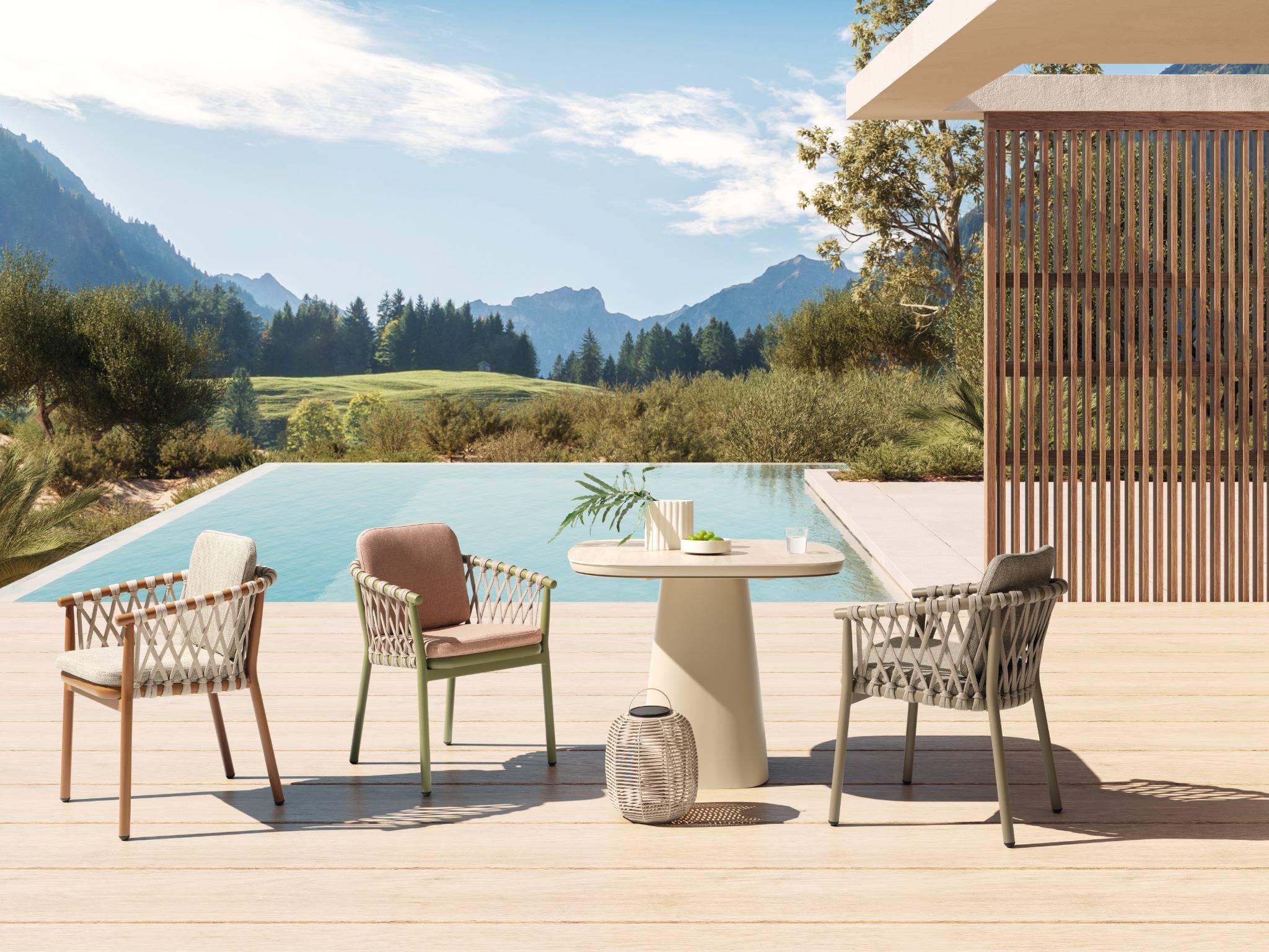 CALDERA - Fauteuil repas Anthracite