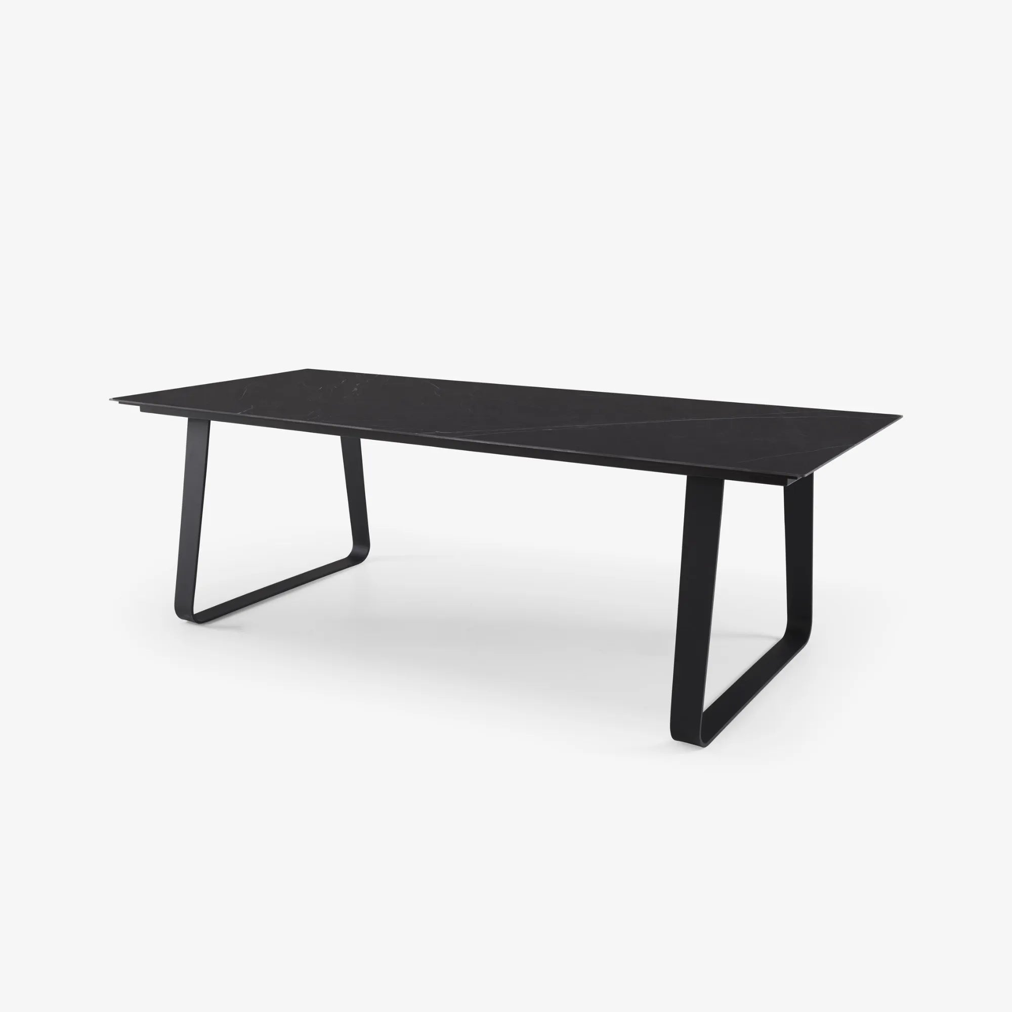 VILNA - Table repas grés cérame anthracite / Modèle d'exposition