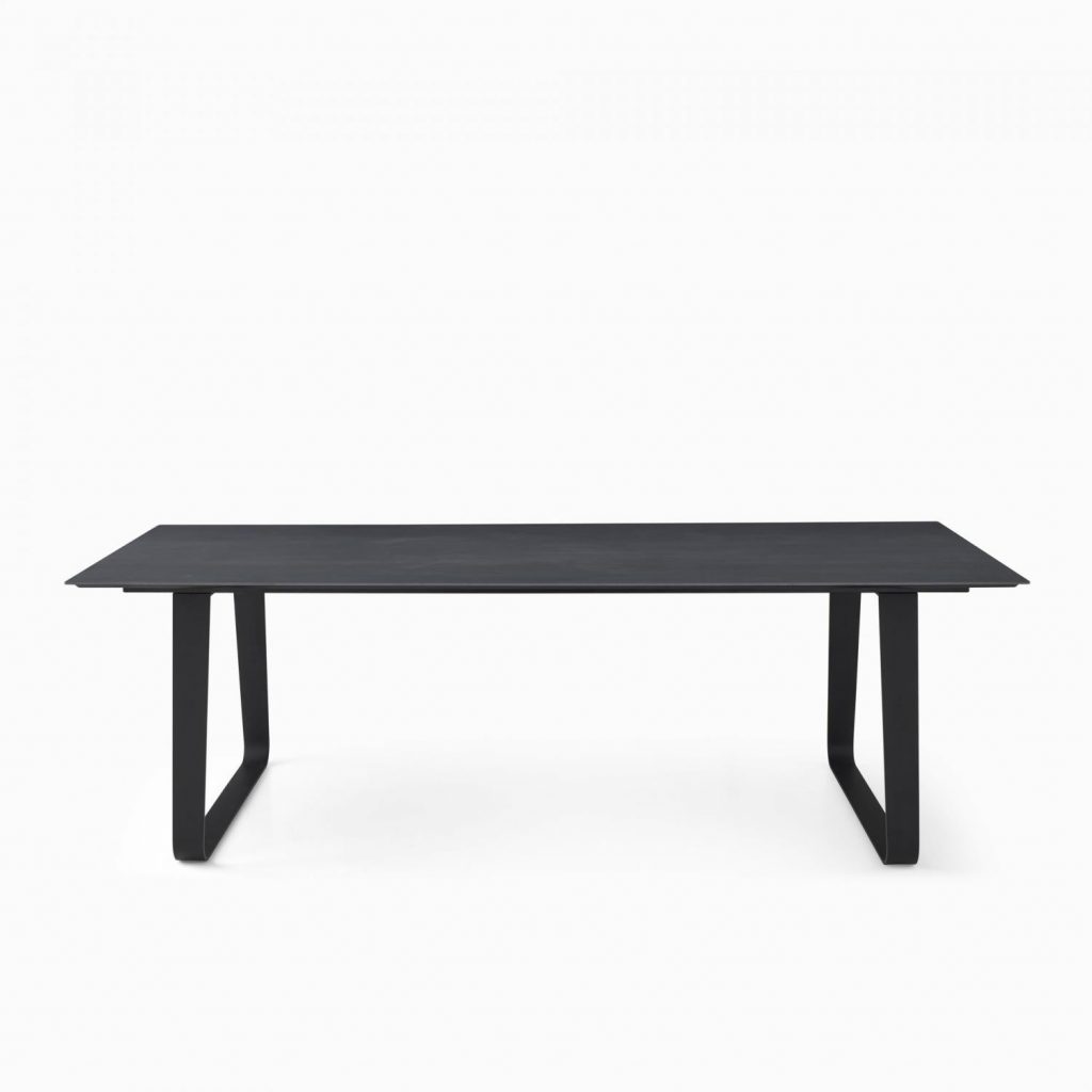 VILNA - Table repas 240x100 - grès anthracite