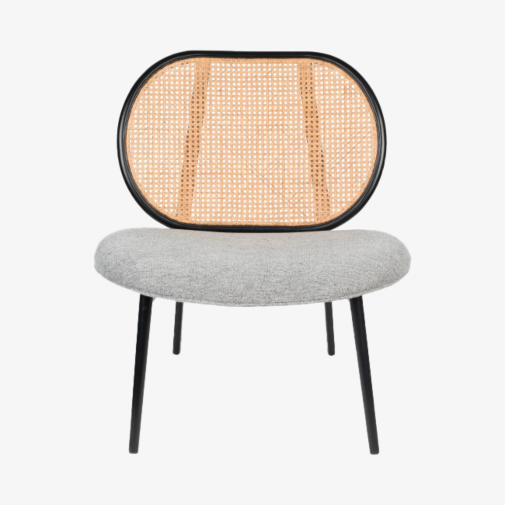 SPIKE - Fauteuil lounge cannage