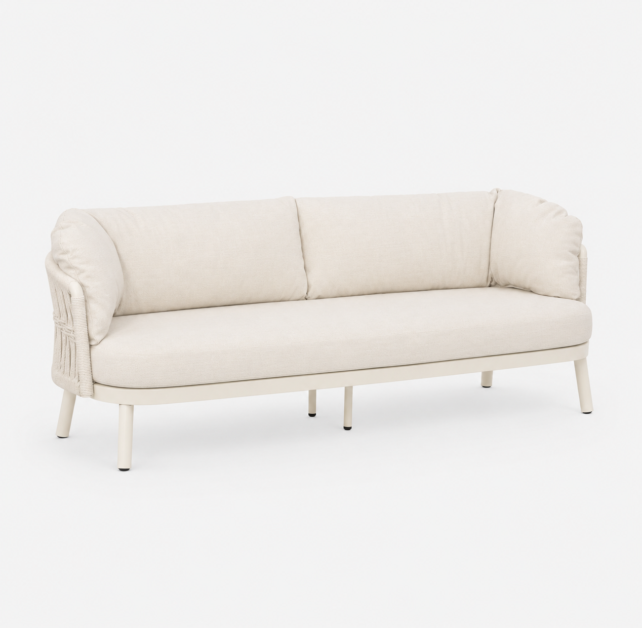 ALVINA - Canapé 3 places Warm White