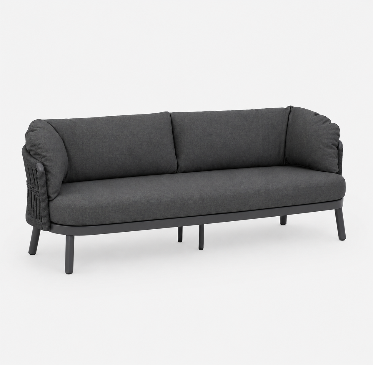 ALVINA - Canapé 3 places Anthracite