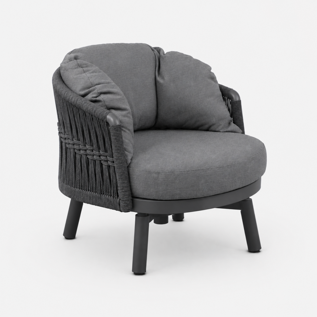 ALVINA - Fauteuil pivotant Anthracite