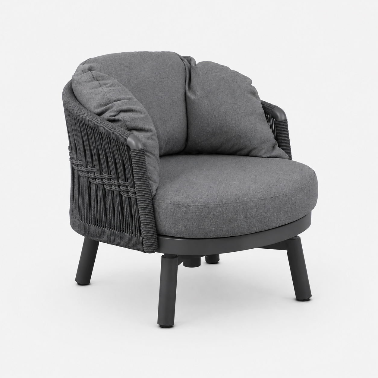 ALVINA - Fauteuil pivotant Anthracite