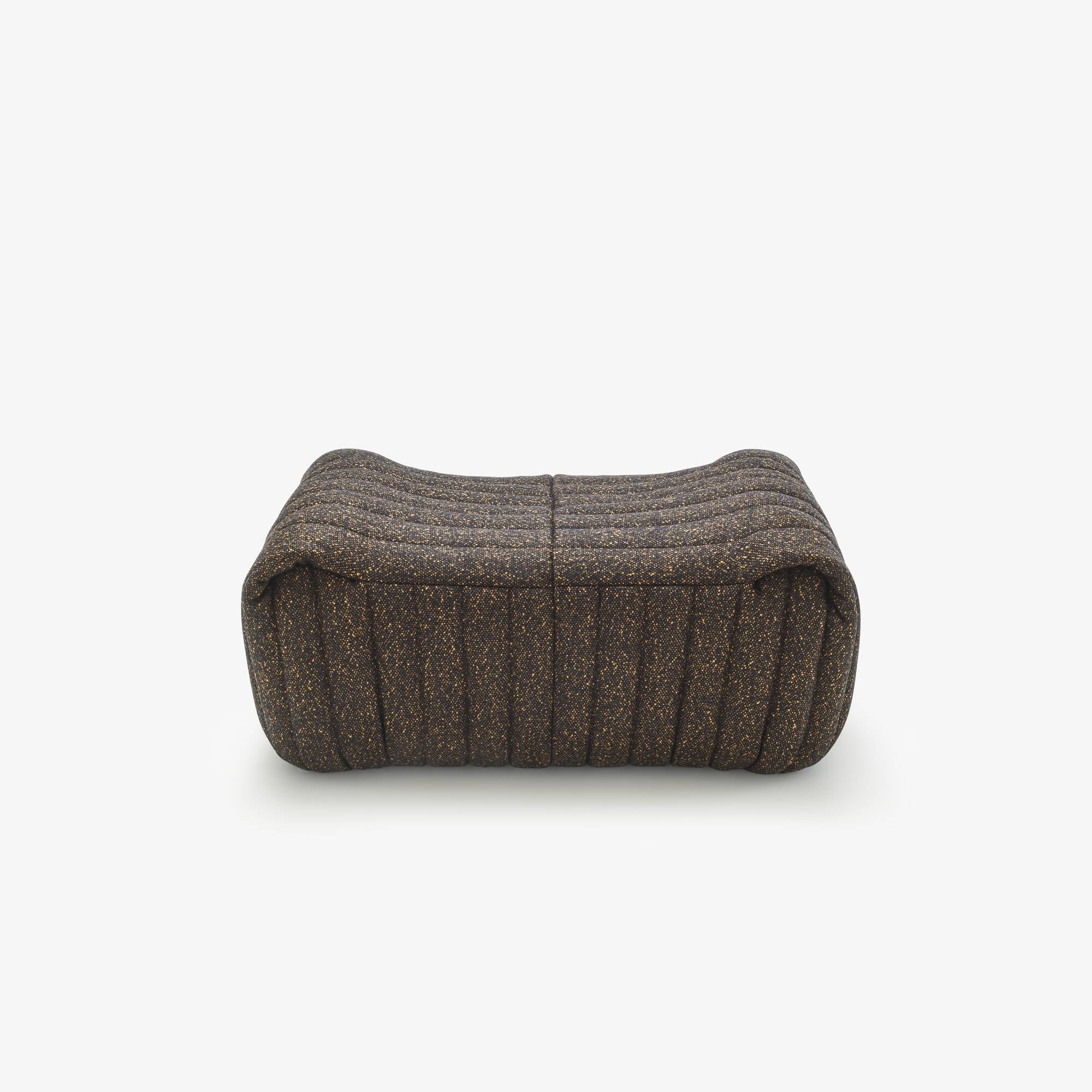 SANDRA - Pouf en tissu Ara coloris Noisette